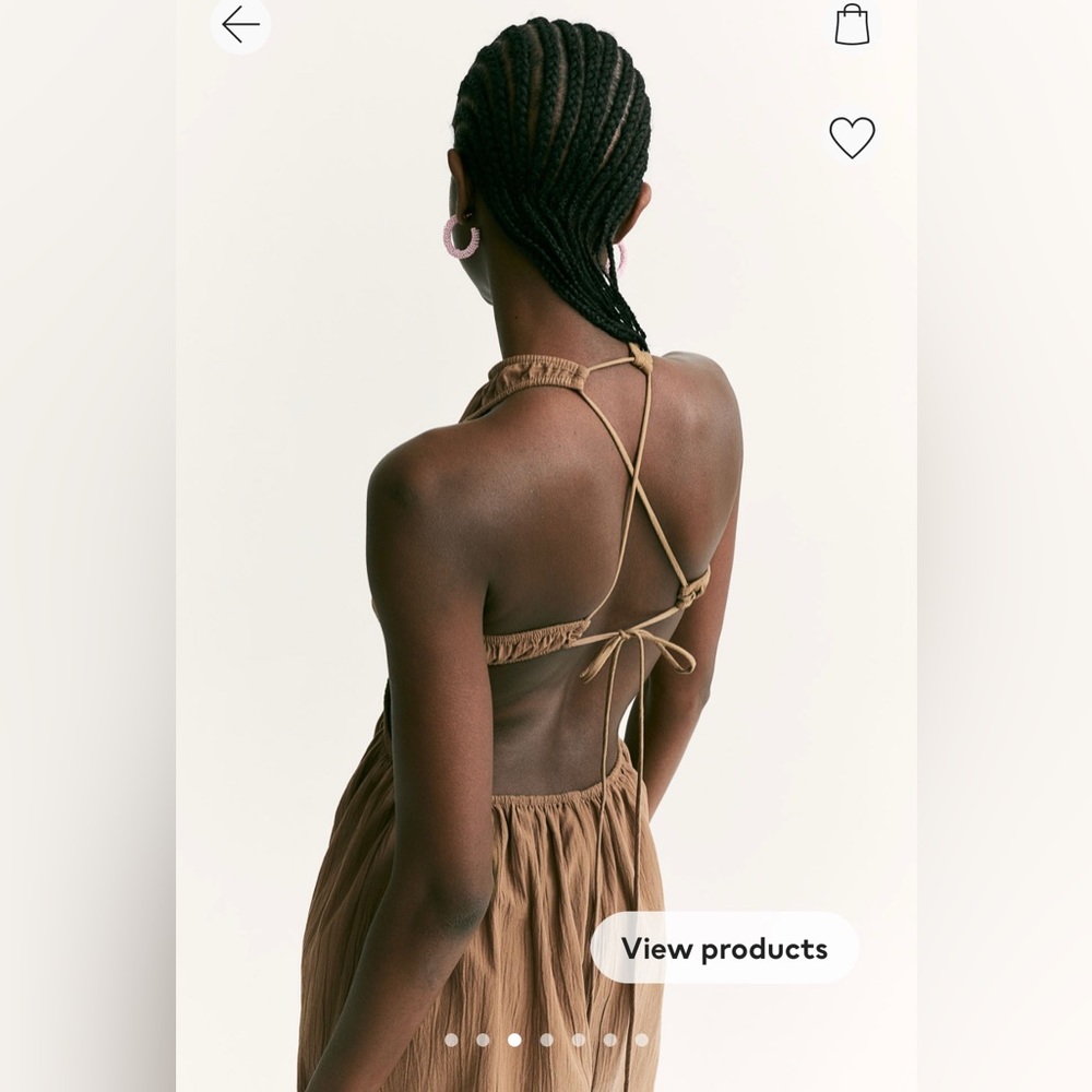 H&M Gathered Cut Out Dress